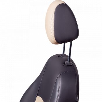 9 899 р. Комплект чехлов для сидений, (РЗСиС 60/40 Илана+Орегон) ТУРИН Lord Autofashion Chevrolet Niva 2123 дорестайлинг (2002-2008) (черный, вставка бежевая, строчка бежевая)  с доставкой в г. Вологда. Увеличить фотографию 3