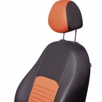 8 549 р. Комплект чехлов для сидений (РЗСиС 60/40 Илана+Орегон) ТУРИН Lord Autofashion Chevrolet Niva 2123 дорестайлинг (2002-2008) (черный, вставка коричневая/беж, строчка черная )  с доставкой в г. Вологда. Увеличить фотографию 4