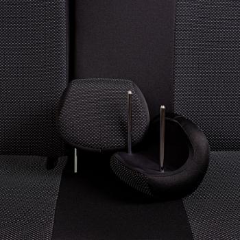 5 399 р. Комплект чехлов для сидений (РЗС 60/40 2П Жаккард) Дублин Lord Autofashion Geely MK (2006-2015) (черный, вставка Ёж белая)  с доставкой в г. Вологда. Увеличить фотографию 8