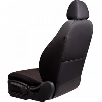 5 899 р. Комплект чехлов для сидений (РЗС 40/60 3Г Жаккард) Дублин Lord Autofashion Hyundai Getz TB хэтчбэк 5 дв. рестайлинг (2005-2010) (черный, вставка Ёж красная)  с доставкой в г. Вологда. Увеличить фотографию 2