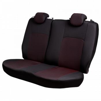 5 899 р. Комплект чехлов для сидений (РЗС 40/60 3Г Жаккард) Дублин Lord Autofashion Hyundai Getz TB хэтчбэк 5 дв. рестайлинг (2005-2010) (черный, вставка Ёж красная)  с доставкой в г. Вологда. Увеличить фотографию 3