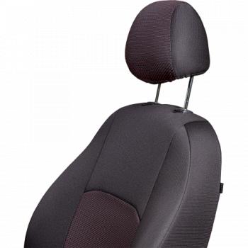 5 899 р. Комплект чехлов для сидений (РЗС 40/60 3Г Жаккард) Дублин Lord Autofashion Hyundai Getz TB хэтчбэк 5 дв. рестайлинг (2005-2010) (черный, вставка Ёж красная)  с доставкой в г. Вологда. Увеличить фотографию 4