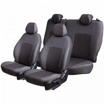 5 399 р. Комплект чехлов для сидений (ЦЗС Жаккард) Дублин Lord Autofashion Лада Нива 4х4 2121 3 дв. дорестайлинг (1977-2019) (серый, вставка Стежок серая)  с доставкой в г. Вологда. Увеличить фотографию 3
