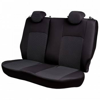 6 799 р. Комплект чехлов для сидений ( 5 из 7 мест Жаккард) ДУБЛИН Lord Autofashion Nissan Qashqai +2 1 J10 рестайлинг (2010-2014) (черный, вставка Ёж белая)  с доставкой в г. Вологда. Увеличить фотографию 5