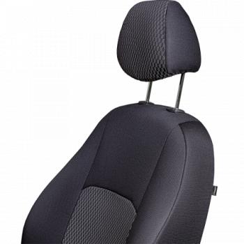 5 999 р. Комплект чехлов для сидений (4 дв. ЦЗС 3Г Жаккард) ДУБЛИН Lord Autofashion Renault Megane седан  дорестайлинг (2002-2006) (черный, вставка Прямоугольник черная)  с доставкой в г. Вологда. Увеличить фотографию 2