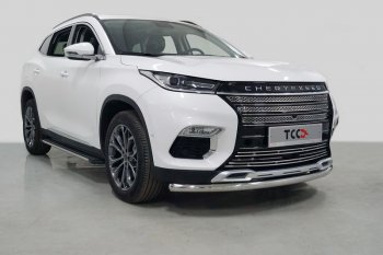 Защита переднего бампера нижняя d60,3 мм ТСС Тюнинг EXEED TXL  дорестайлинг (2020-2021) (нержавейка)