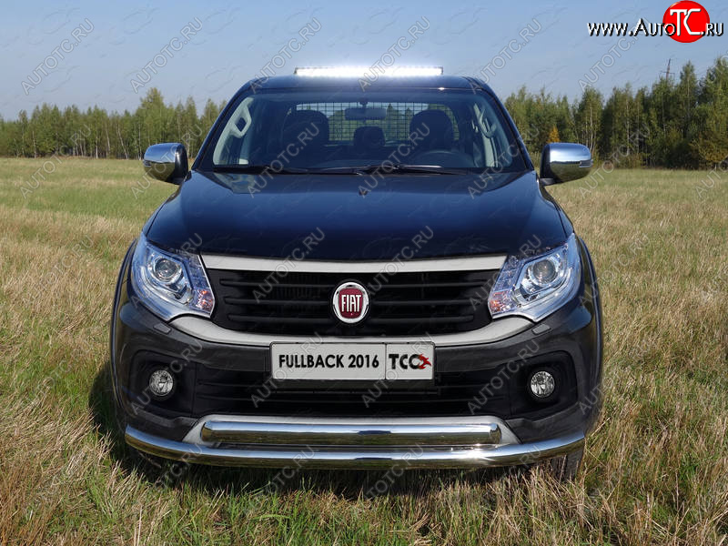26 999 р. Защита передняя нижняя двойная 76,1*75 мм ТСС Тюнинг Fiat Fullback (2016-2018) (нержавейка)  с доставкой в г. Вологда