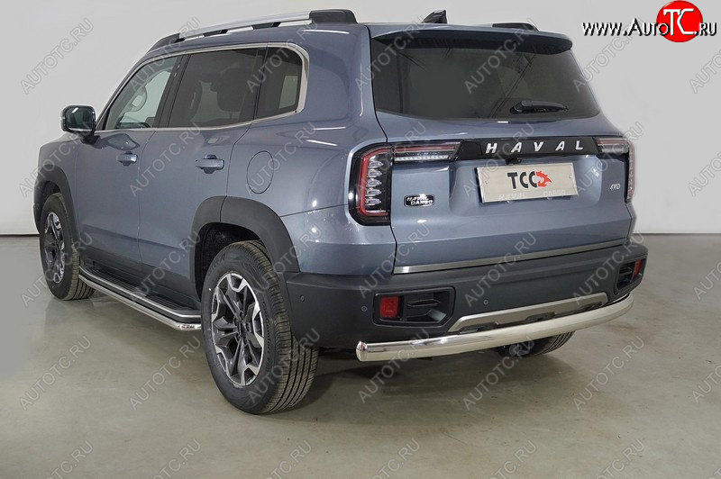 18 299 р. Защита заднего бампера (овальная, d75х42 мм) TCC Haval Dargo (2022-2025)  с доставкой в г. Вологда