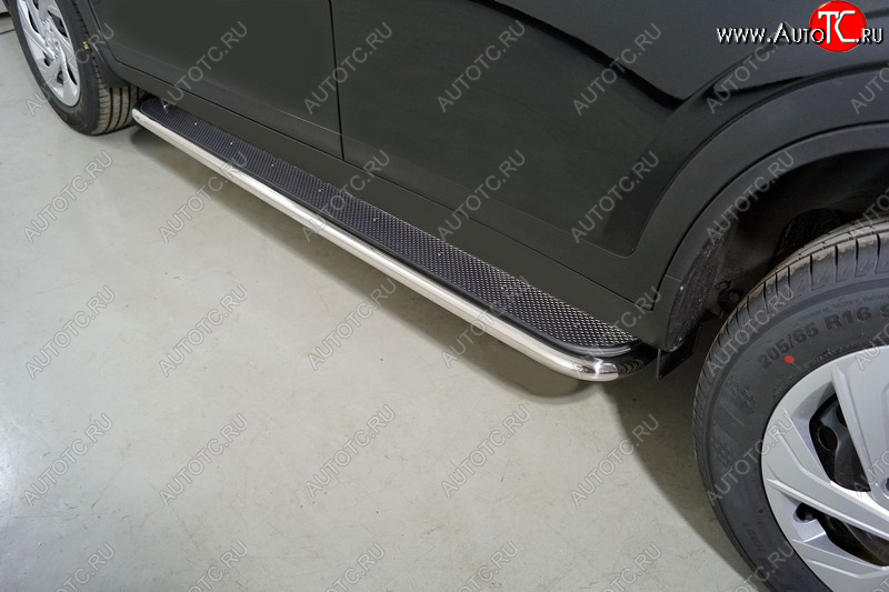 38 999 р. Пороги с площадкой 42,4 мм ТСС Тюнинг Haval Dargo (2022-2025) (нержавейка )  с доставкой в г. Вологда