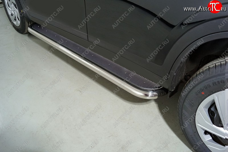 42 999 р. Пороги с площадкой 60,3 мм ТСС Тюнинг Haval Dargo (2022-2025) (нержавейка)  с доставкой в г. Вологда