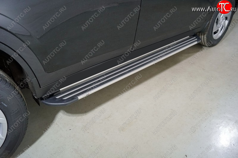 20 599 р. Пороги алюминиевые Slim Line ТСС Тюнинг Haval Dargo (2022-2025) (Silver)  с доставкой в г. Вологда
