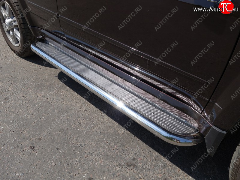 36 999 р. Пороги с площадкой 42,4 мм ТСС Тюнинг Haval H5 рестайлинг (2020-2023) (нержавейка)  с доставкой в г. Вологда