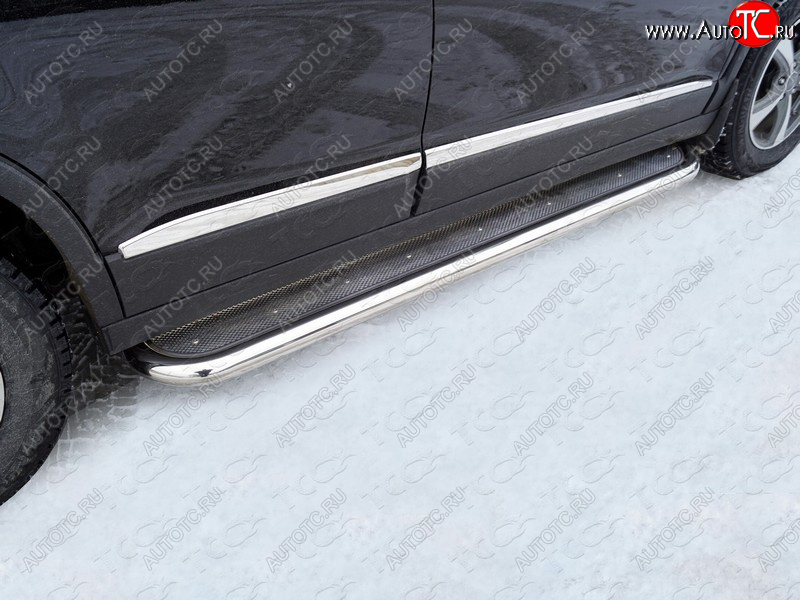 42 999 р. Пороги с площадкой 60,3 мм ТСС Тюнинг Haval H6 (2013-2020) (нержавейка)  с доставкой в г. Вологда