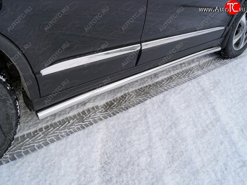 21 999 р. Защита порогов труба d60,3 мм ТСС Тюнинг Haval H6 (2013-2020) (серые)  с доставкой в г. Вологда