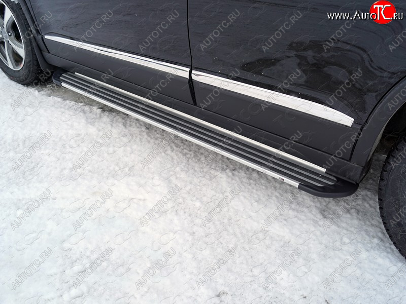 20 599 р. Пороги алюминиевые Slim Line ТСС Тюнинг Haval H6 (2013-2020) (Silver)  с доставкой в г. Вологда