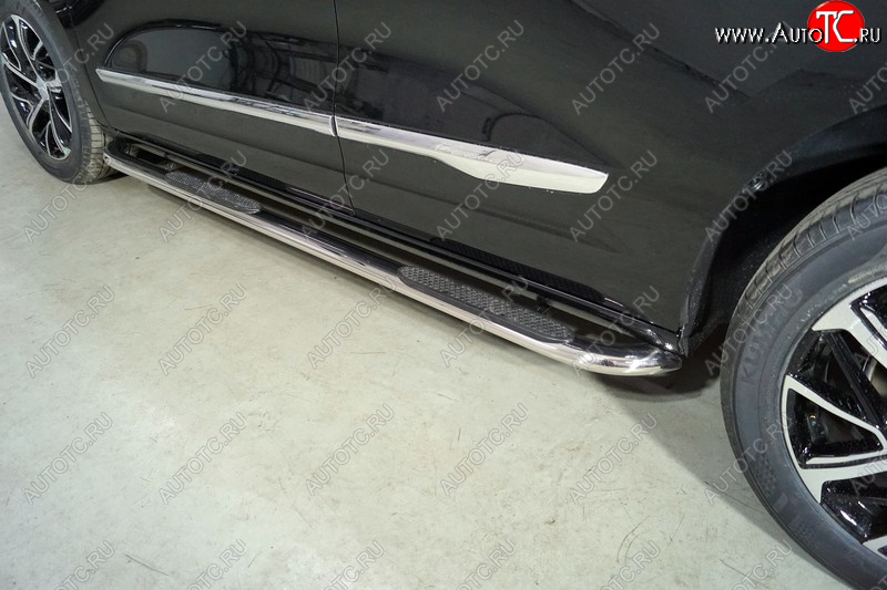 37 649 р. Пороги овальные гнутые с накладкой 75х42 мм Haval Jolion дорестайлинг (2020-2024) (серые)  с доставкой в г. Вологда