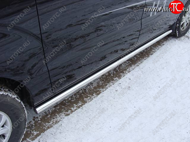 29 449 р. Защита порогов труба d60,3 мм ТСС Тюнинг Hyundai Starex/Grand Starex/H1 TQ рестайлинг (2014-2018) (серые)  с доставкой в г. Вологда