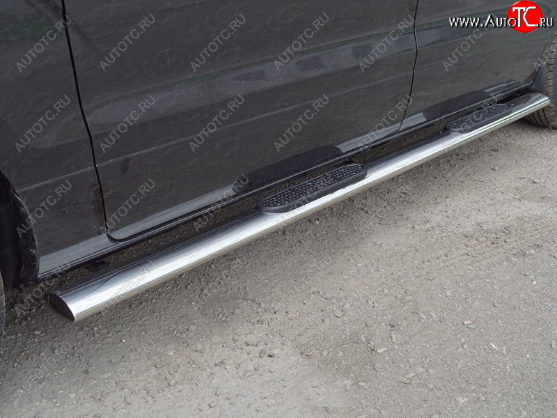 47 999 р. Пороги овальные с накладкой 120*60 мм ТСС Тюнинг Hyundai Starex/Grand Starex/H1 TQ 2-ой рестайлинг (2017-2022)  с доставкой в г. Вологда