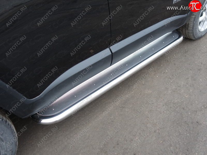 41 749 р. Пороги с площадкой 60,3 мм ТСС Тюнинг Jeep Renegade 1 BU дорестайлинг (2014-2020) (нержавейка)  с доставкой в г. Вологда