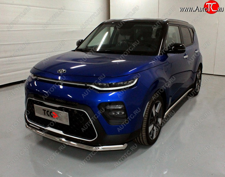 17 999 р. Защита переднего бампера нижняя d60,3 мм ТСС Тюнинг KIA Soul SK3 (2018-2022) (нержавейка)  с доставкой в г. Вологда