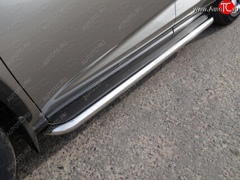 41 749 р. Пороги с площадкой 60,3 кроме мм кроме F-Sport ТСС Тюнинг Lexus NX300h Z10 дорестайлинг (2014-2017) (нержавейка)  с доставкой в г. Вологда