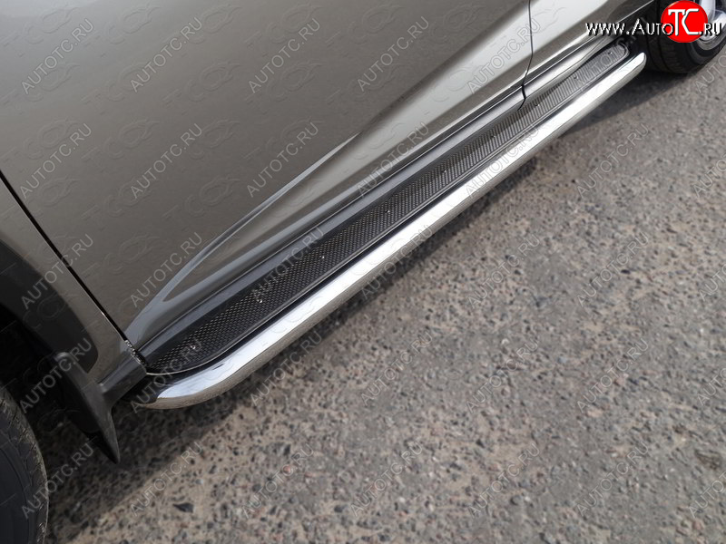 41 749 р. Пороги с площадкой 60,3 кроме мм кроме F-Sport ТСС Тюнинг Lexus NX200 Z10 рестайлинг (2017-2021) (нержавейка)  с доставкой в г. Вологда