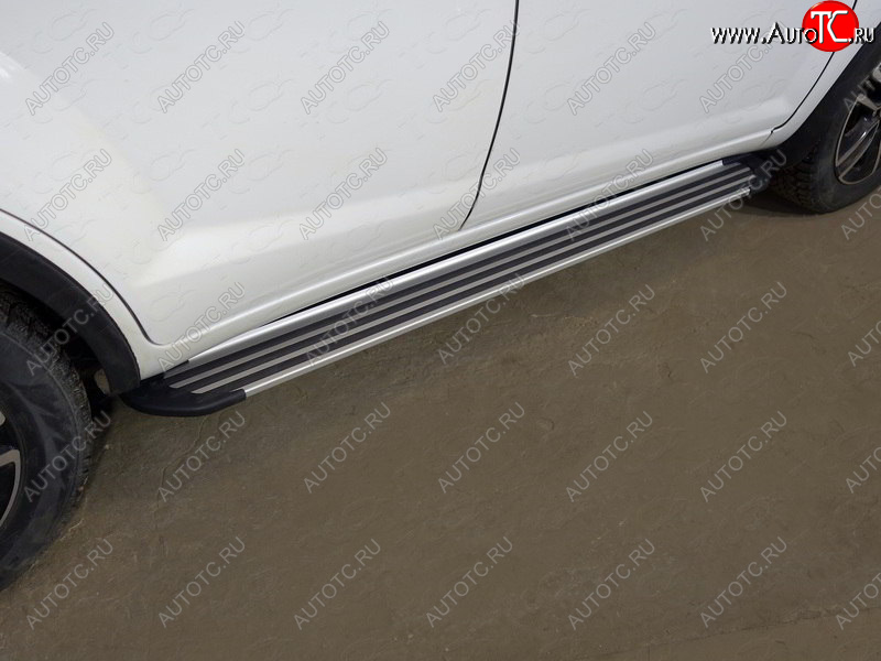 20 599 р. Пороги алюминиевые Slim Line ТСС Тюнинг Lifan X60 2-ой рестайлинг (2016-2025) (Silver)  с доставкой в г. Вологда