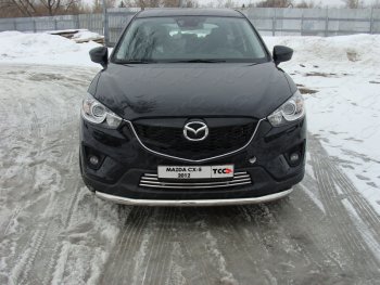 Защита переднего бампера нижняя d60,3 мм ТСС Тюнинг Mazda CX-5 KE дорестайлинг (2011-2014) (нержавейка)