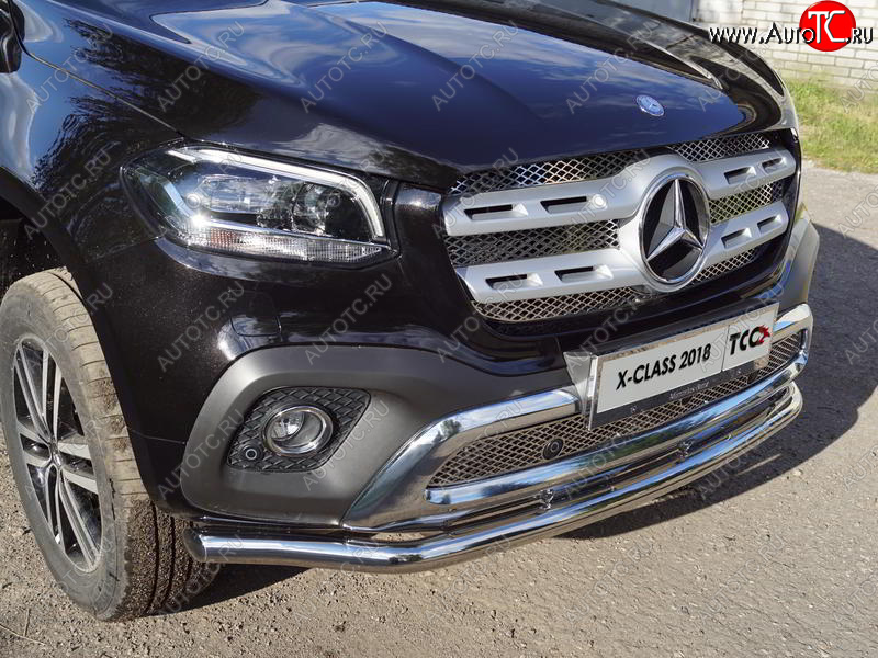 17 649 р. Защита переднего бампера нижняя d60,3 мм ТСС Тюнинг Mercedes-Benz X class W470 (2017-2020) (нержавейка)  с доставкой в г. Вологда