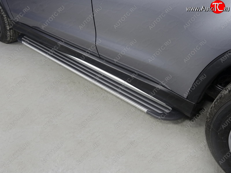 20 599 р. Пороги алюминиевые Slim Line ТСС Тюнинг Mitsubishi ASX 2-ой рестайлинг (2017-2020) (Silver)  с доставкой в г. Вологда