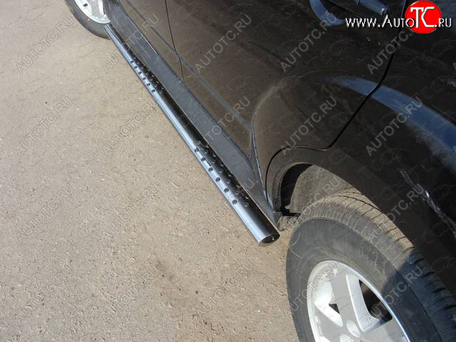 33 999 р. Пороги овальные с проступью 75х42 мм ТСС Тюнинг Mitsubishi Outlander GF дорестайлинг (2012-2014) (серые)  с доставкой в г. Вологда