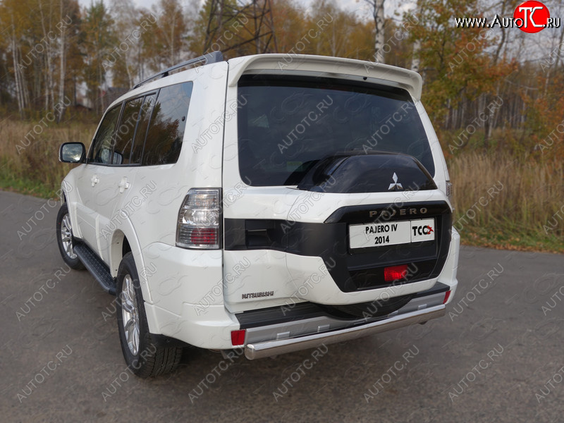19 299 р. Защита задняя (центральная, нержавейка d75*42 мм) ТСС Тюнинг  Toyota RAV4  XA40 (2015-2019) 5 дв. рестайлинг (центральная)  с доставкой в г. Вологда