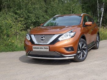 Защита переднего бампера нижняя d60,3 мм ТСС Тюнинг Nissan Murano 3 Z52 дорестайлинг (2015-2022) (нержавейка)