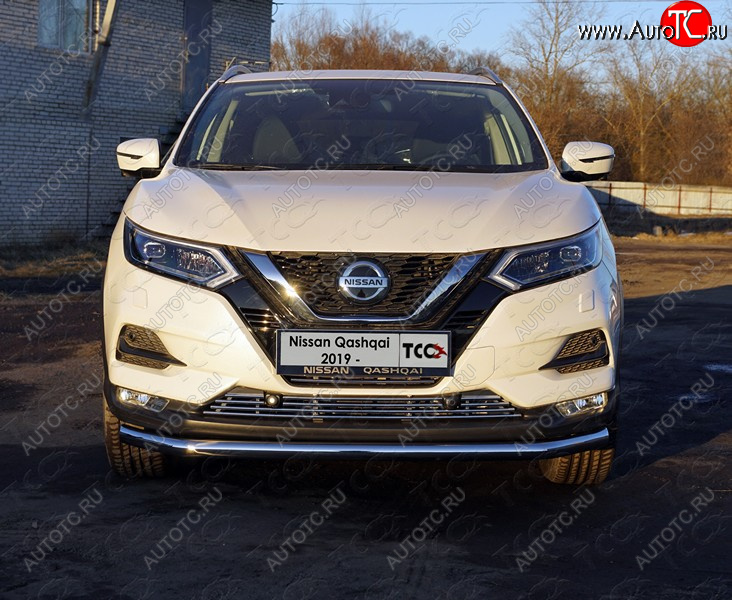 19 999 р. Защита переднего бампера нижняя d60,3 мм ТСС Тюнинг Nissan Qashqai 2 J11 рестайлинг (2017-2022) (нержавейка)  с доставкой в г. Вологда