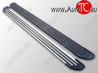 21 999 р. Пороги алюминиевые Slim Line ТСС Тюнинг  Nissan Qashqai +2  1 (2008-2014) J10 дорестайлинг, J10 рестайлинг (Black)  с доставкой в г. Вологда