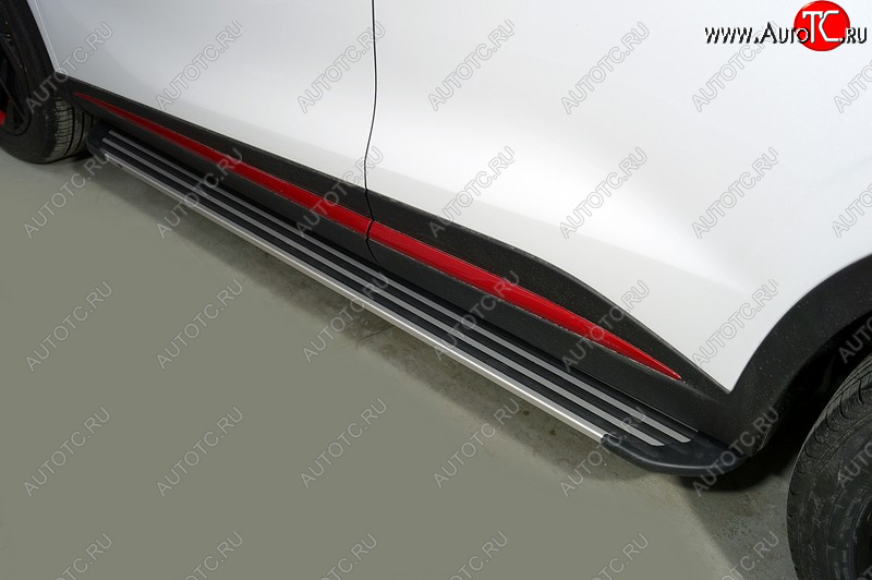 20 599 р. Пороги алюминиевые Slim Line ТСС Тюнинг Omoda C5 (2021-2025) (Silver)  с доставкой в г. Вологда