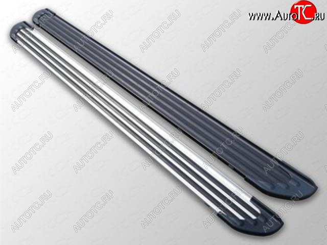 20 599 р. Пороги алюминиевые Slim Line ТСС Тюнинг SSANGYONG Actyon дорестайлинг (2010-2013) (Silver)  с доставкой в г. Вологда