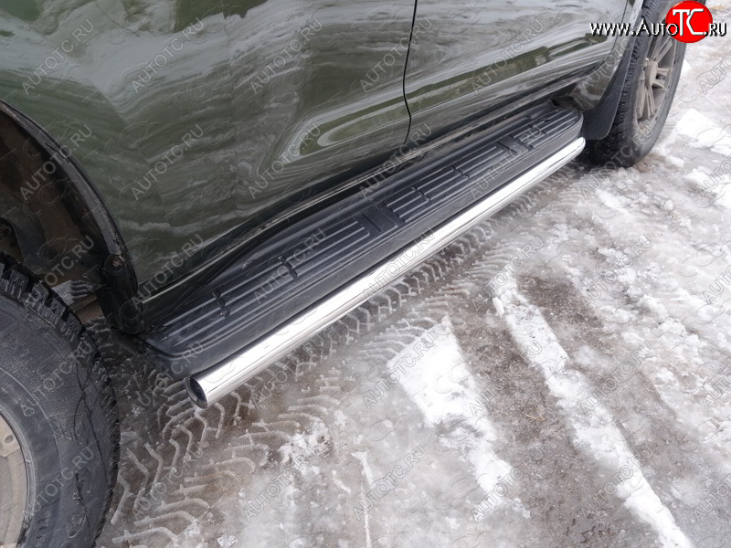 23 549 р. Защита порогов алюминий 60,3 мм, ТСС Тюнинг Toyota Land Cruiser Prado J150 1-ый рестайлинг (2013-2017)  с доставкой в г. Вологда