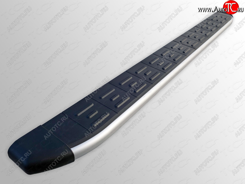 20 599 р. Пороги алюминиевые с пластиковой накладкой ТСС Тюнинг Toyota Highlander XU40 рестайлинг (2010-2013) (серые)  с доставкой в г. Вологда