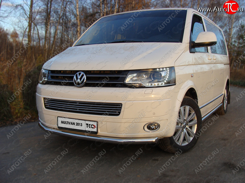 18 999 р. Защита переднего бампера нижняя d60,3 мм ТСС Тюнинг Volkswagen Multivan T5 рестайлинг (2009-2015) (нержавейка)  с доставкой в г. Вологда