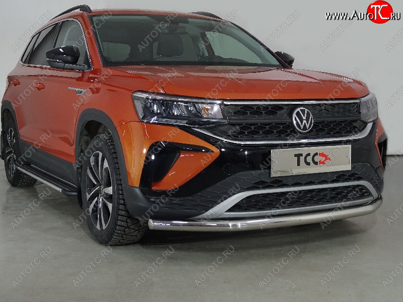 19 399 р. Защита переднего бампера нижняя d60,3 мм ТСС Тюнинг Volkswagen Taos (2020-2022) (нержавейка)  с доставкой в г. Вологда