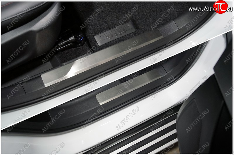 3 599 р. Накладки на пластиковы пороги, ТСС Тюнинг  Changan CS35 Plus (2018-2025) дорестайлинг, рестайлинг (лист шлифованный)  с доставкой в г. Вологда