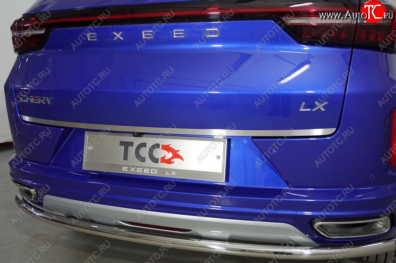 2 259 р. Накладка на заднюю дверь, ТСС Тюнинг EXEED LX 1-ый рестайлинг (2021-2025) (Лист шлифованный)  с доставкой в г. Вологда