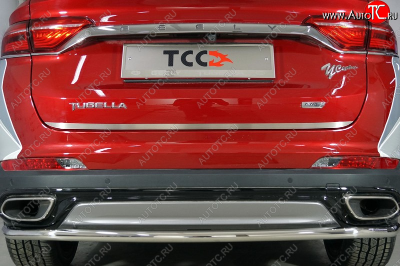 1 849 р. Накладка на заднюю дверь, ТСС Тюнинг Geely Tugella FY11,HPBA4 рестайлинг (2022-2025) (Лист шлифованный)  с доставкой в г. Вологда