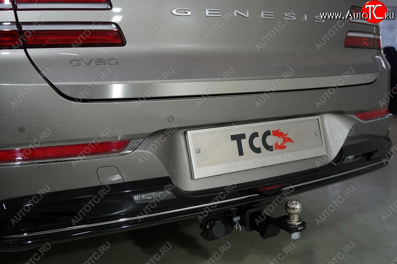 2 399 р. Накладка на заднюю дверь, ТСС Тюнинг GENESIS GV80 JK1 (2020-2022) (Лист шлифованный)  с доставкой в г. Вологда