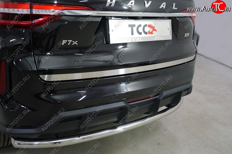 2 139 р. Накладка на заднюю дверь, ТСС Тюнинг Haval H7 (2016-2018) (Лист шлифованный)  с доставкой в г. Вологда