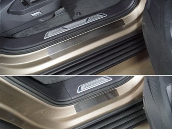 Накладки на пороги, ТСС Тюнинг Volkswagen Touareg 3 CR дорестайлинг (2018-2022)