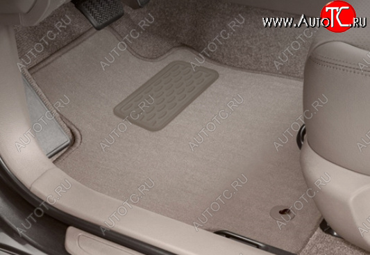 5 249 р. Комплект ковриков в салон (текстиль, бежевые) Autofamily Ford Ranger RapCab рестайлинг (2015-2021)  с доставкой в г. Вологда