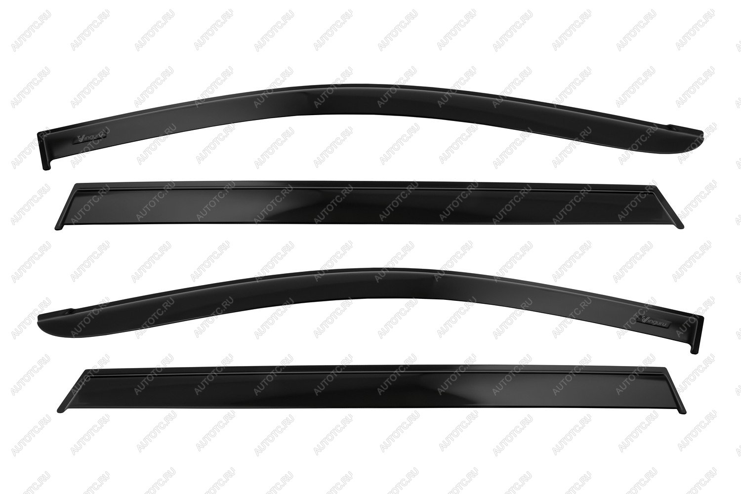 4 289 р. Дефлекторы окон Vinguru NISSAN Pathfinder 2012-2017, 2016-2020 накладныескотч к-т 4 шт. литьевой поликарбонат  Ниссан Патфайндер Vinguru afv90734  с доставкой в г. Вологда