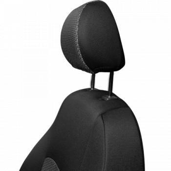 5 399 р. Комплект чехлов для сидений (РЗС 40/60 2П Жаккард) Дублин Lord Autofashion Hyundai Accent 2 LC седан дорестайлинг (ТагАЗ) (1999-2012) (черный, вставка Зигзаг серая)  с доставкой в г. Вологда. Увеличить фотографию 4